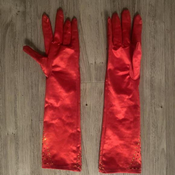 Rhinestoned costume gloves - Picture 4 of 4